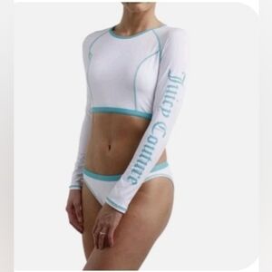 Juicy Couture 2pc Swim Set White Combo X-Large Spring/Summer 2018